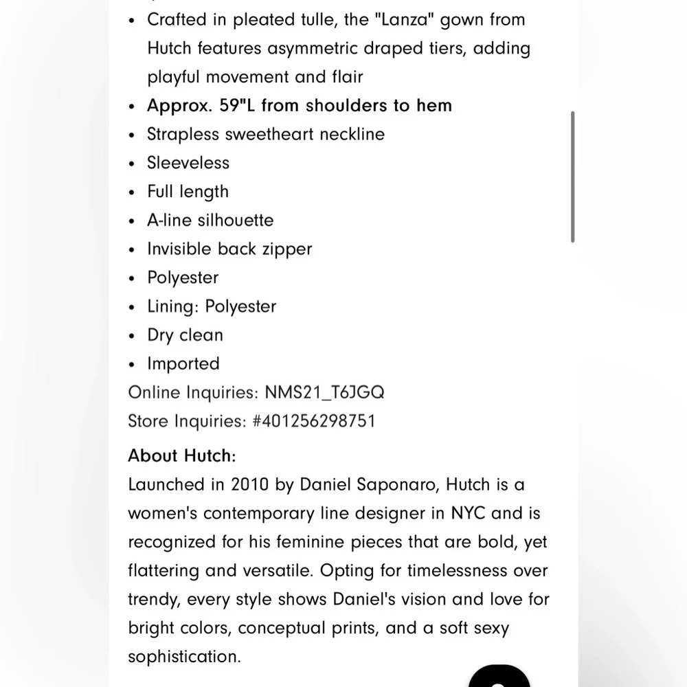 NWT! Hutch Lanza Teal Strapless Pleated Tulle Gown Size 6 - Picture 15 of 15